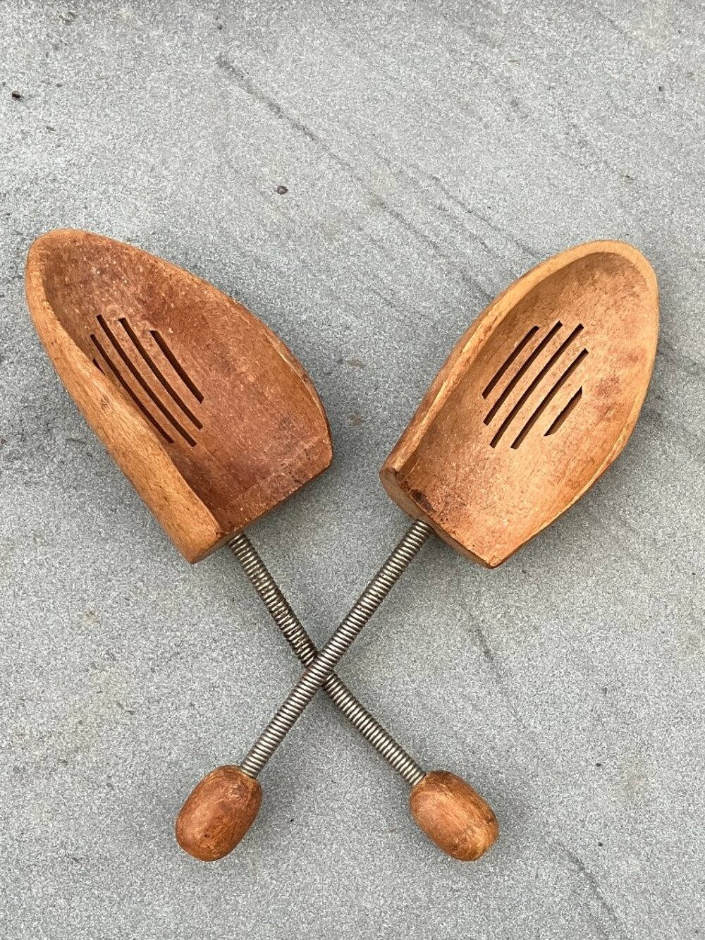 Vintage Wooden Shoe Trees | Made in Germany | Adjustable Shapers